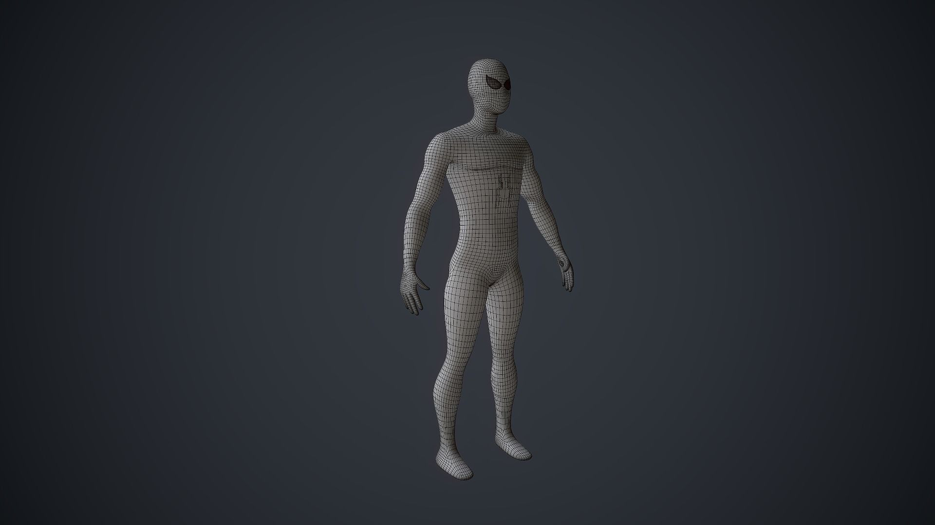 Spiderman spider - man in city Low-poly 3D model_7