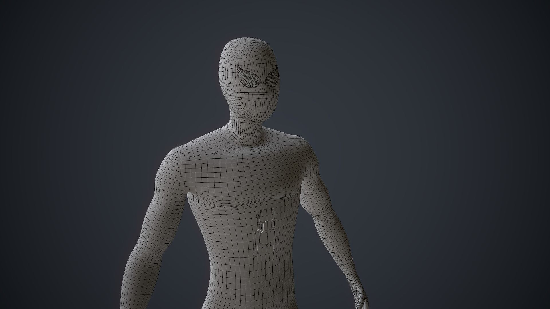 Spiderman spider - man in city Low-poly 3D model_8