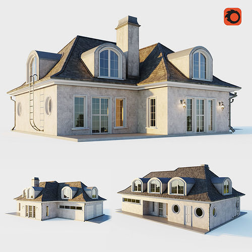 Country Style Cottage  3D model 2