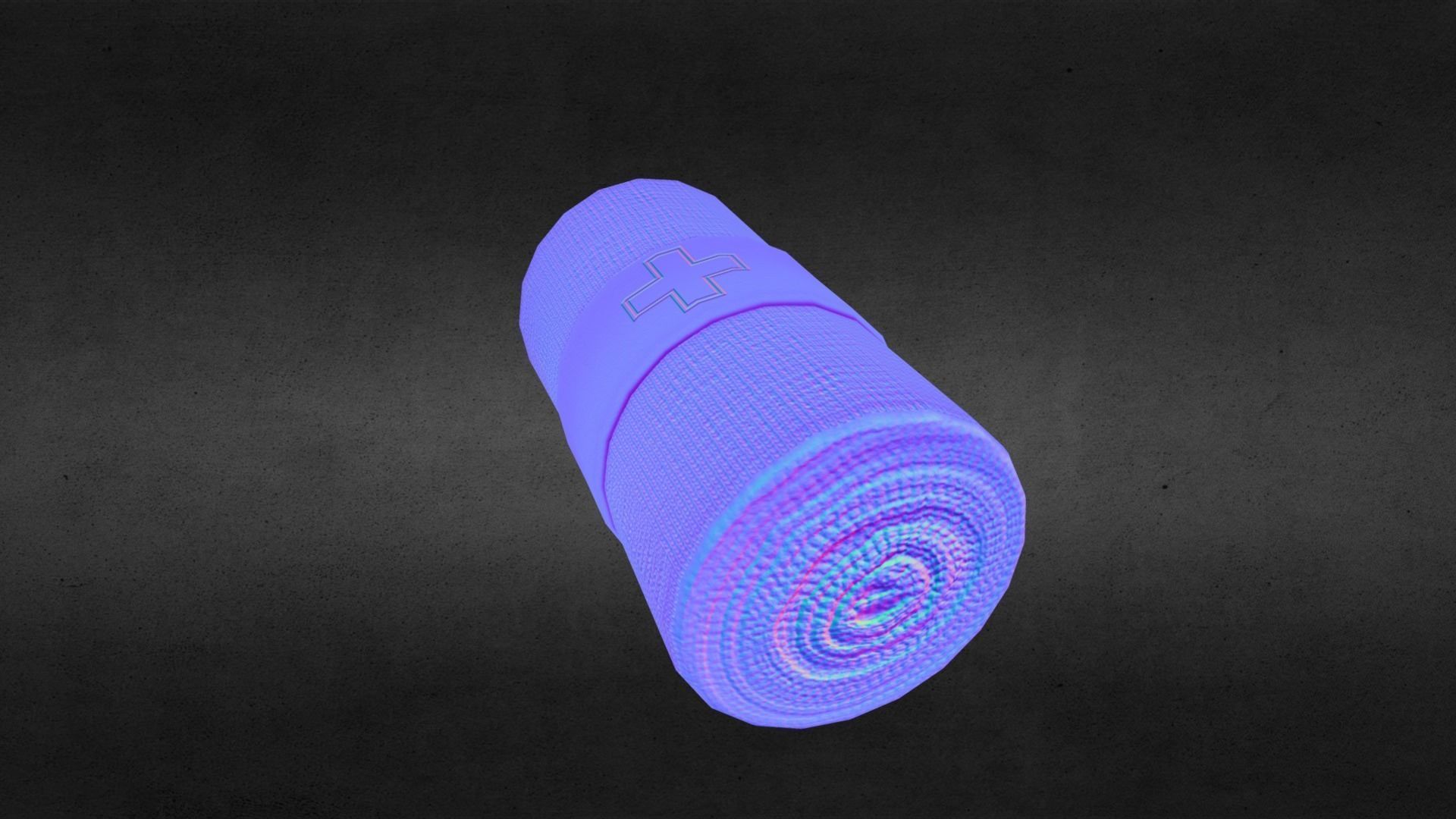 Elastic Adhesive Bandage Low-poly 3D model_2