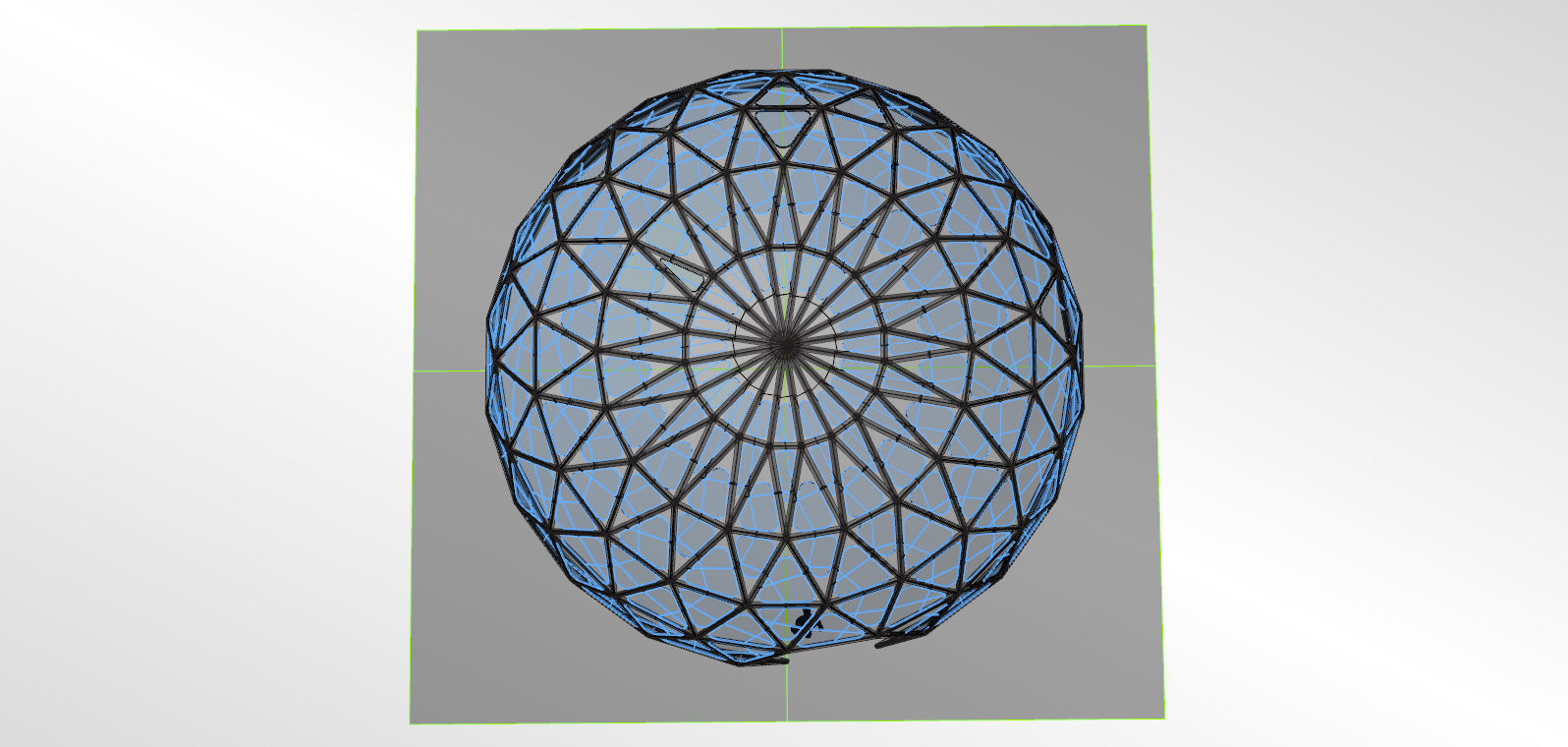 Triangulated 3D dome geodesic dome like structure 3D model_28