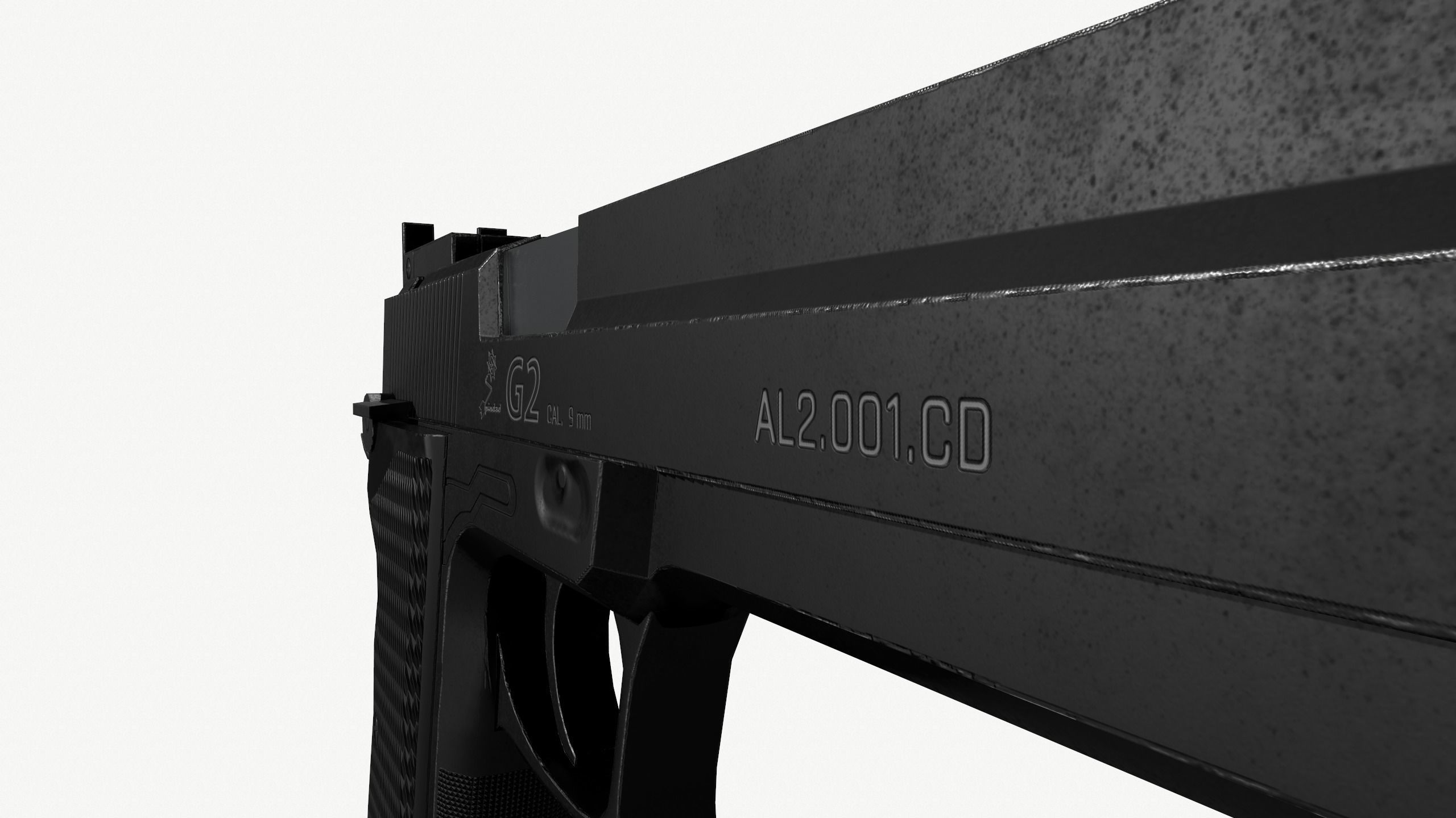 Pindad G2 Elite Low-poly 3D model_6