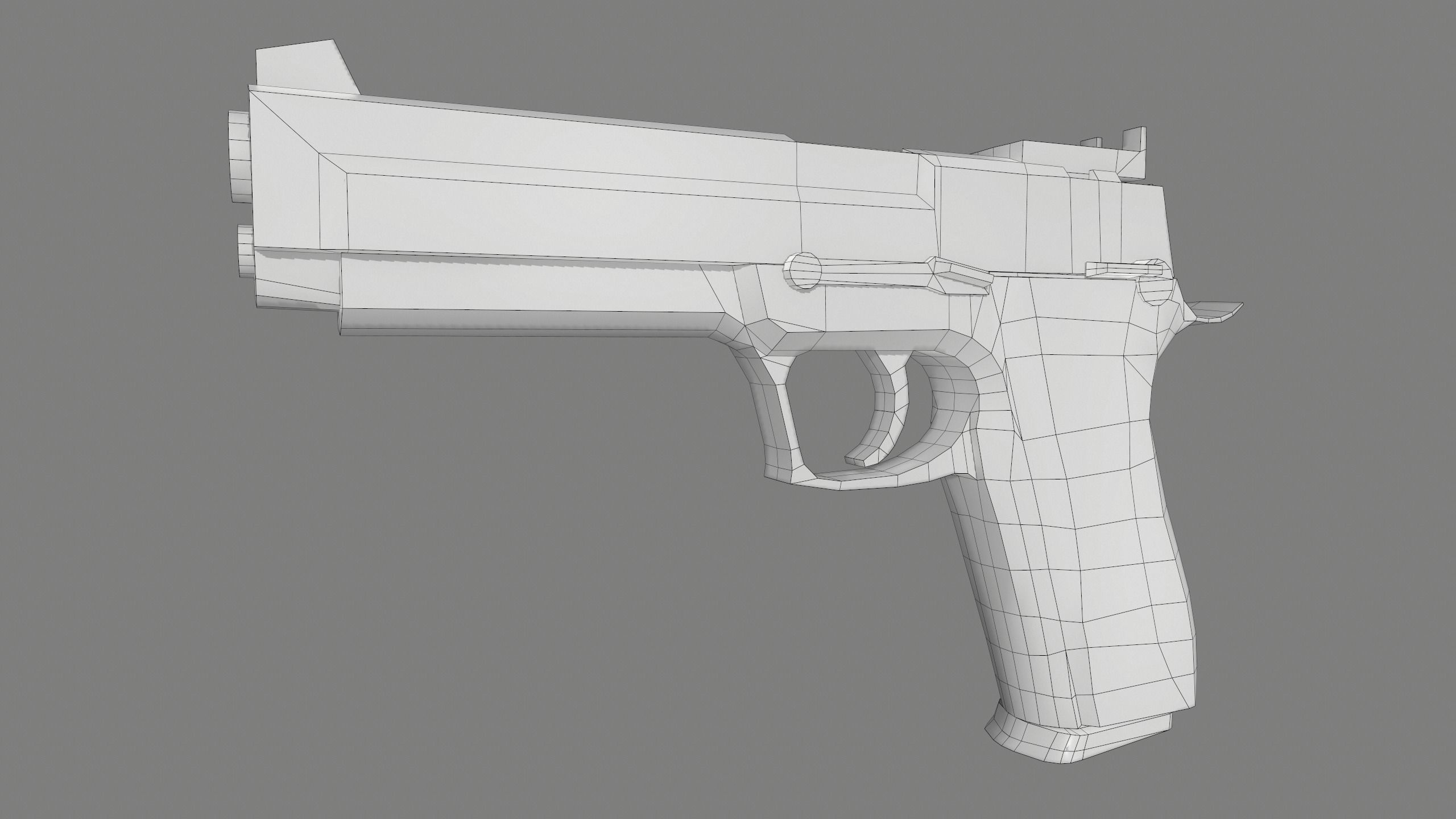 Pindad G2 Elite Low-poly 3D model_7