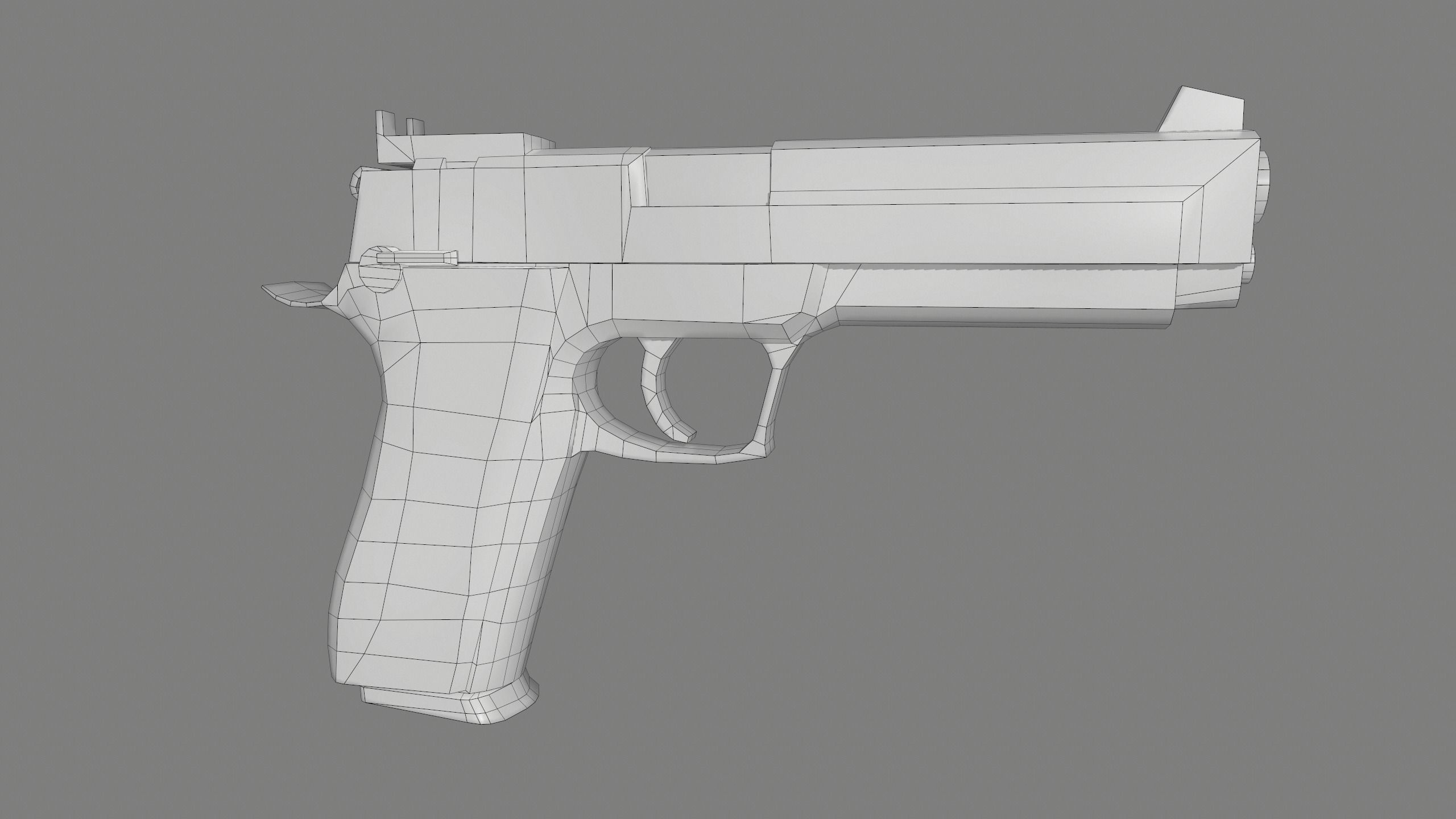 Pindad G2 Elite Low-poly 3D model_8