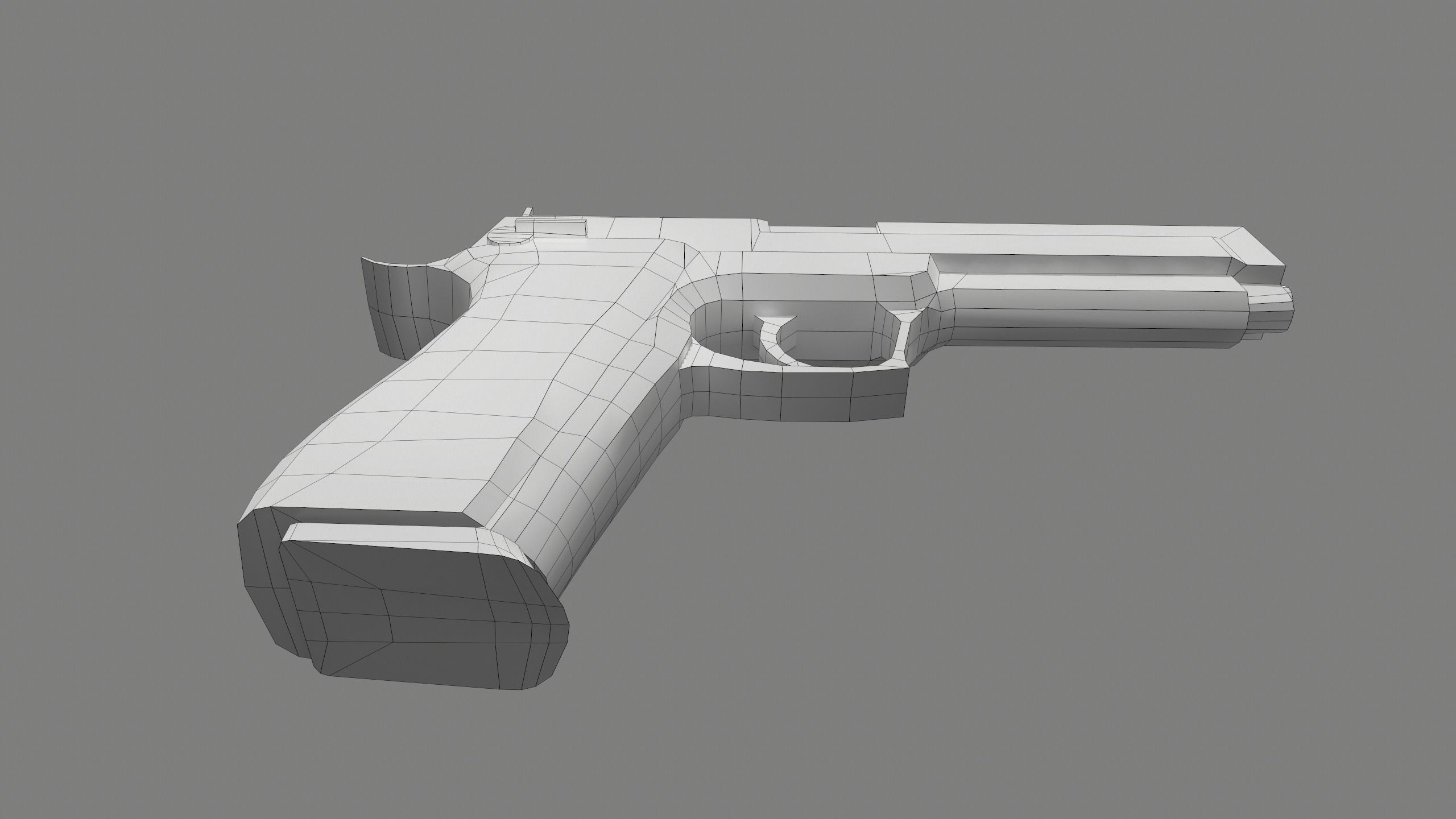 Pindad G2 Elite Low-poly 3D model_11