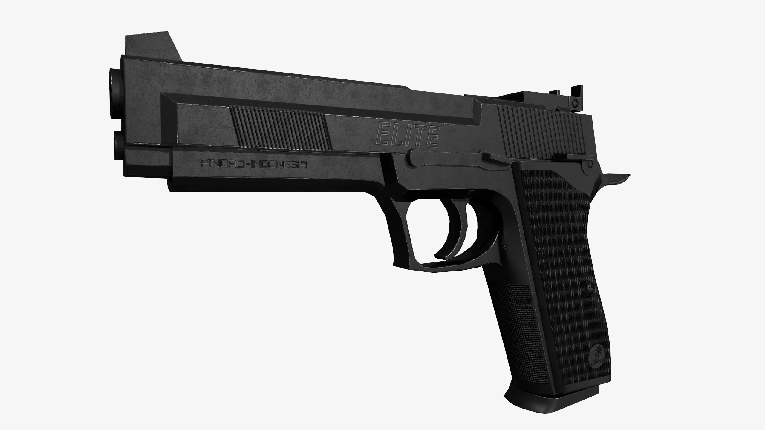 Pindad G2 Elite Low-poly 3D model_0