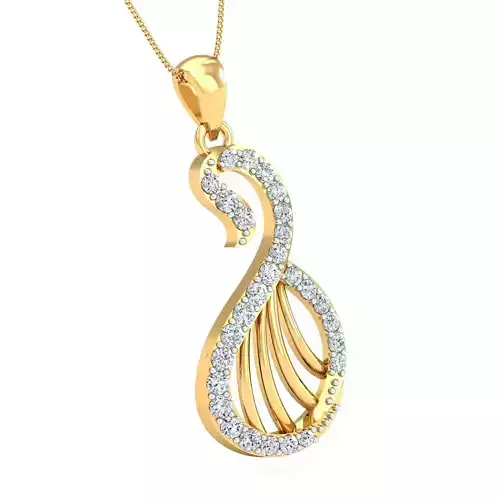 Women pendant-earrings set 3dm stl render detail