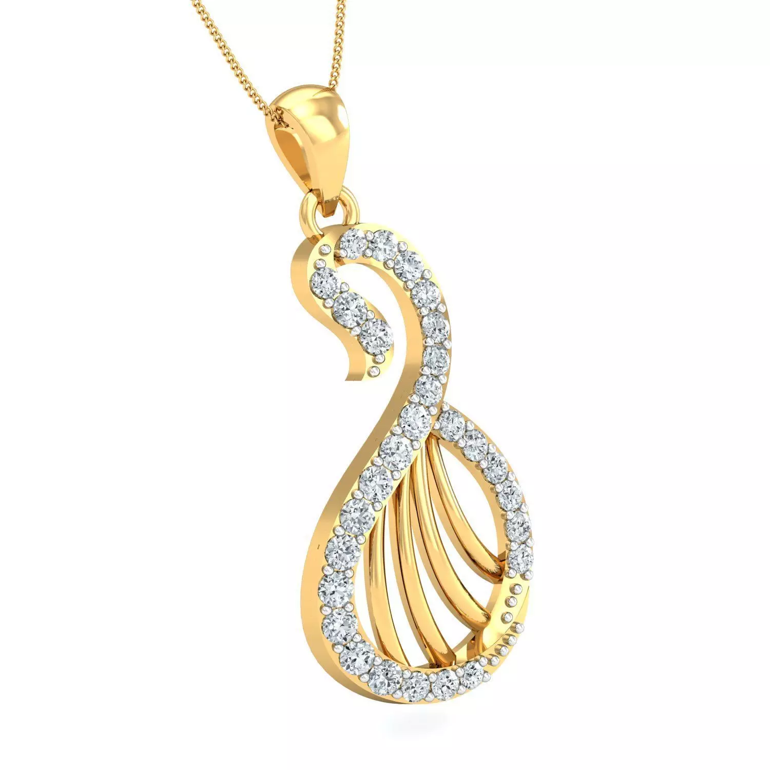 Women pendant-earrings set 3dm stl render detail 3D print model