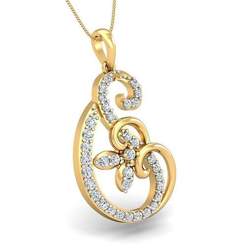 Women pendant-earrings set 3dm stl render detail 3D print model