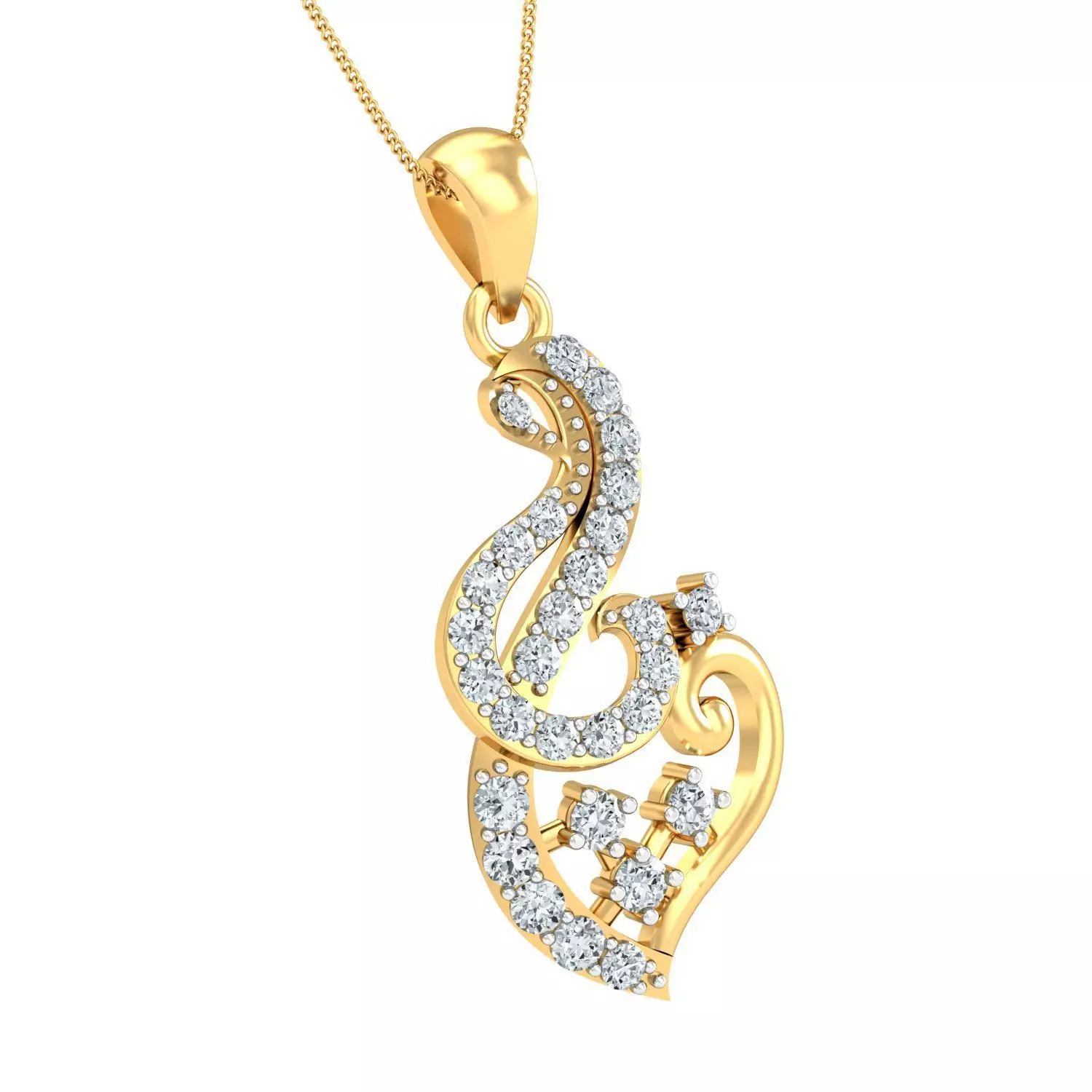 Women pendant-earrings set 3dm stl render detail 3D print model_0