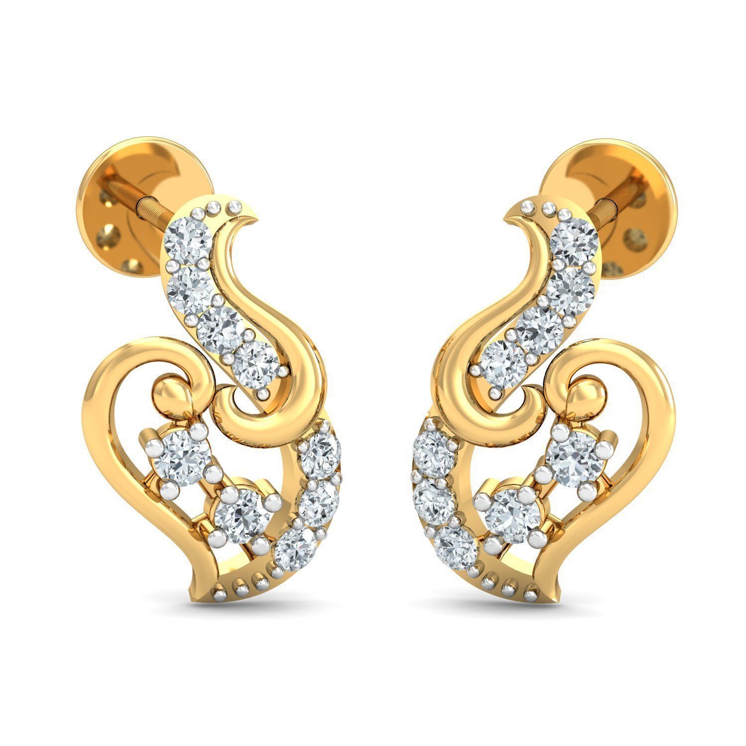 Women pendant-earrings set 3dm stl render detail 3D print model_4