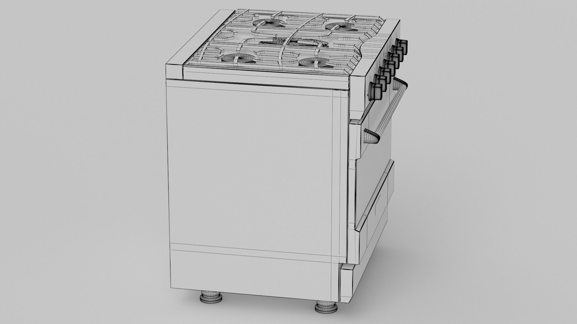 Viking 30in Self-Cleaning Dual Fuel Range - RVDR3302 3D model_7