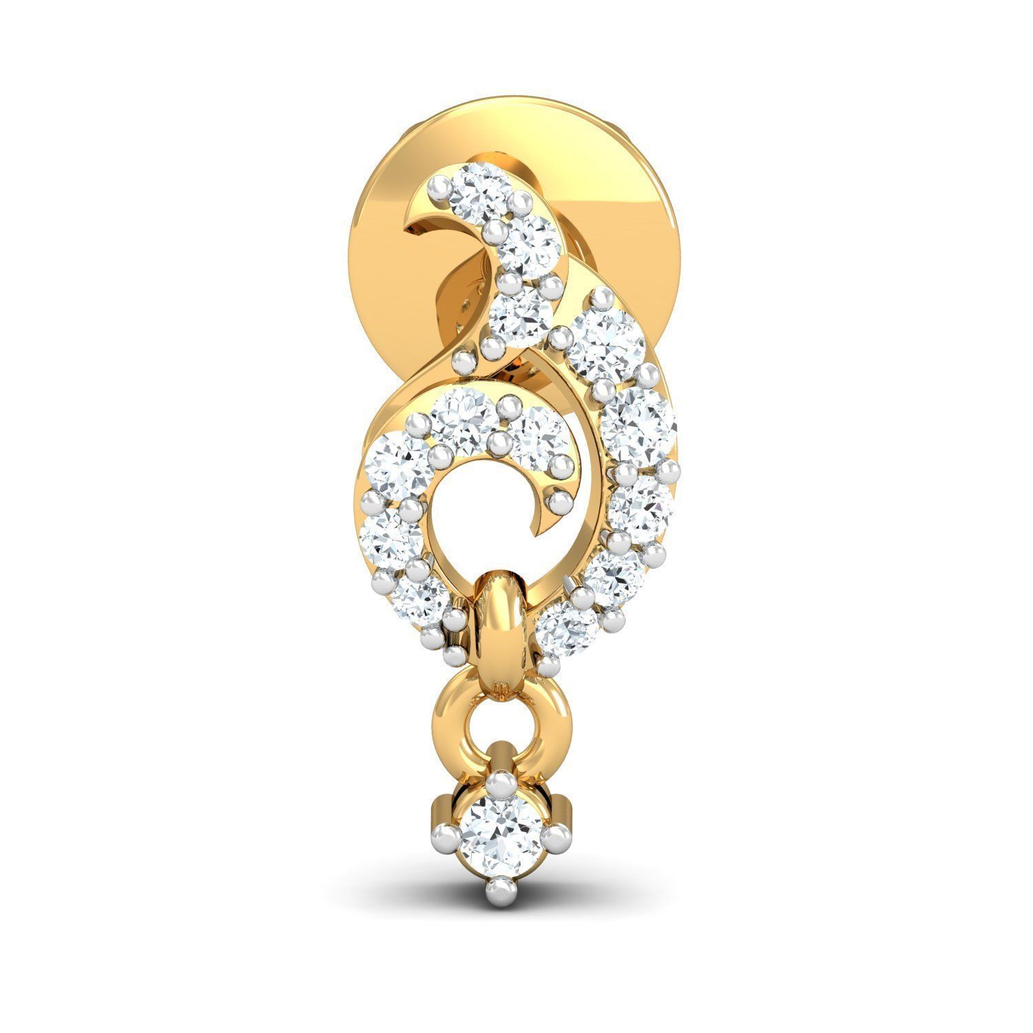 Women pendant-earrings set 3dm stl render detail 3D print model_2