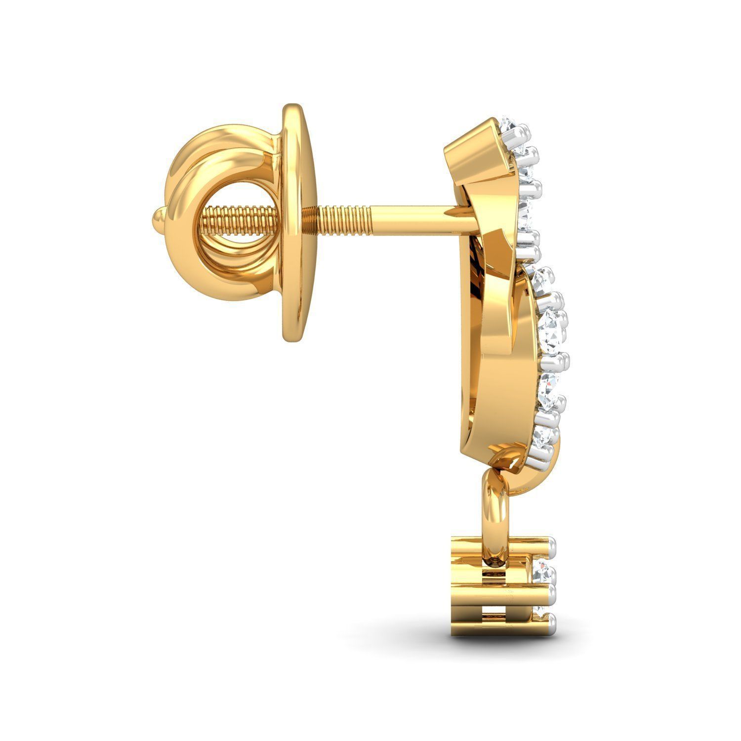 Women pendant-earrings set 3dm stl render detail 3D print model_3