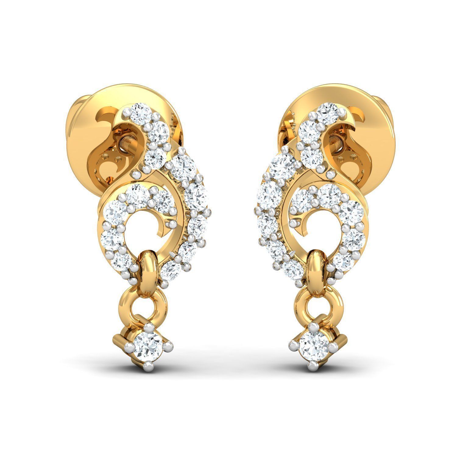 Women pendant-earrings set 3dm stl render detail 3D print model_1