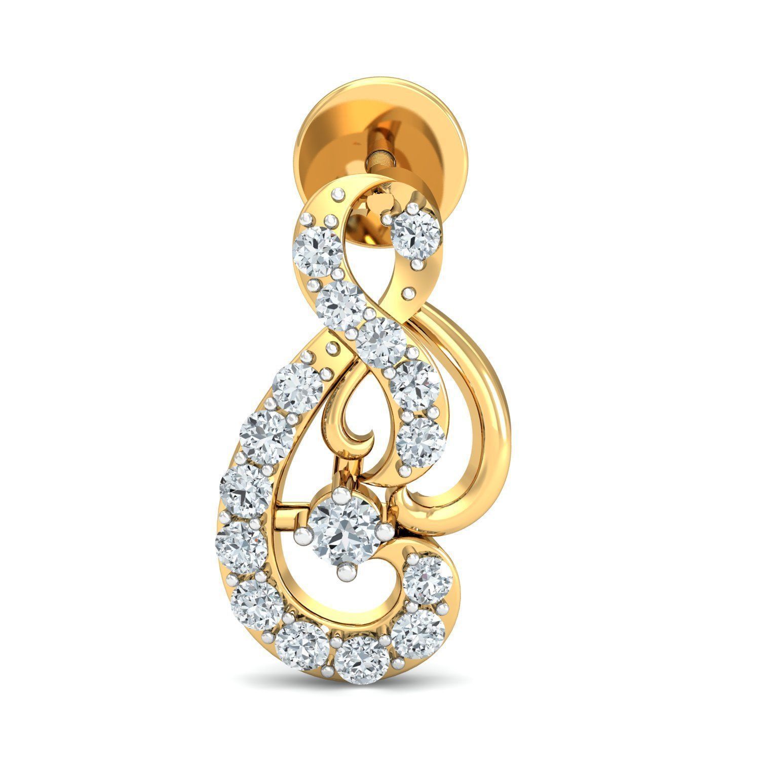 Women pendant-earrings set 3dm stl render detail 3D print model_5