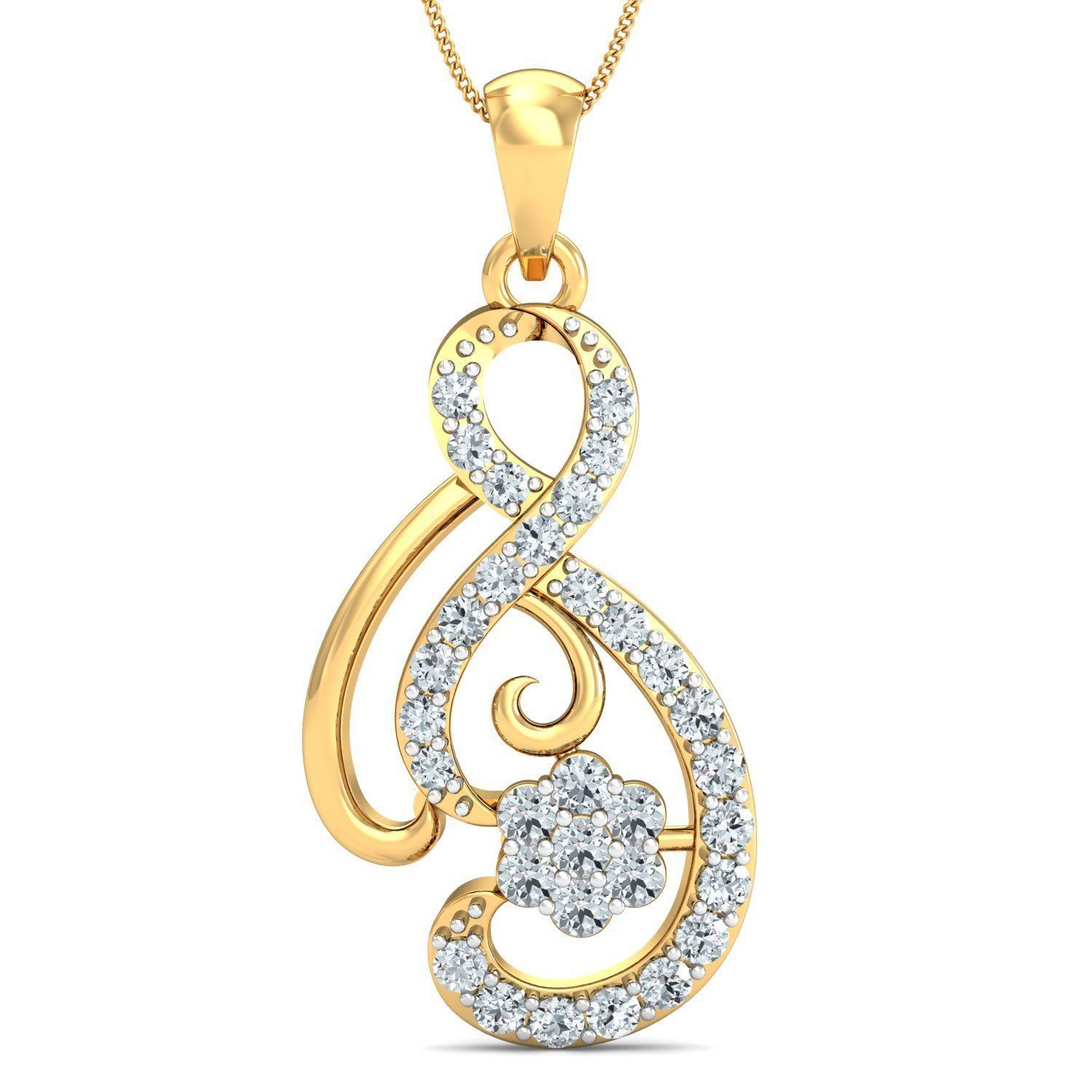 Women pendant-earrings set 3dm stl render detail 3D print model_1