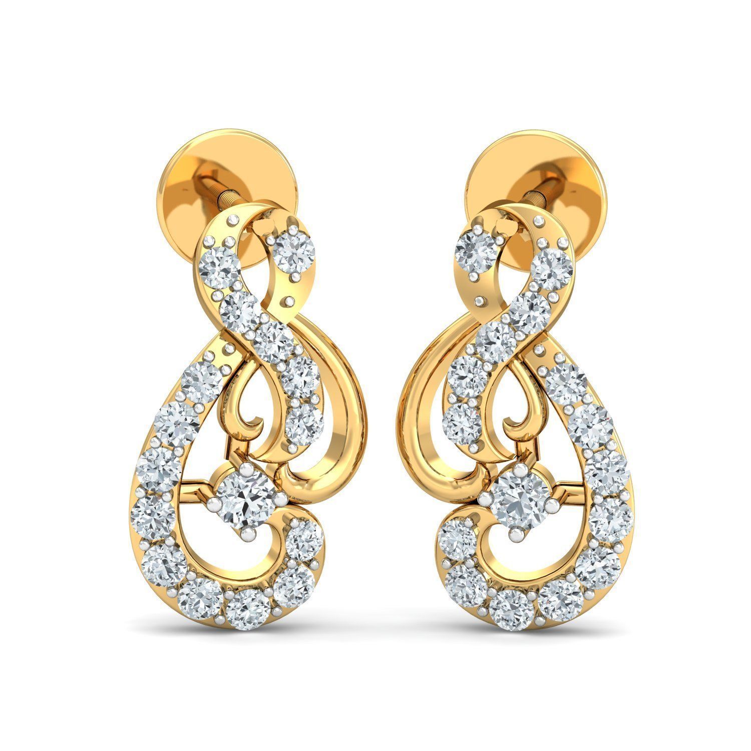 Women pendant-earrings set 3dm stl render detail 3D print model_4