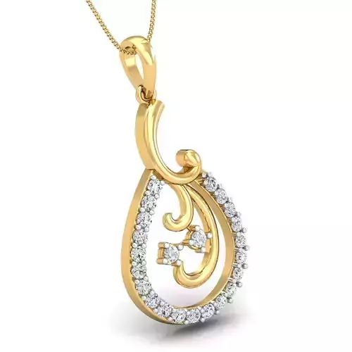 Women pendant-earrings set 3dm stl render detail 3D print model