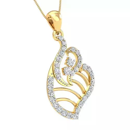 Women pendant-earrings set 3dm stl render detail 3D print model