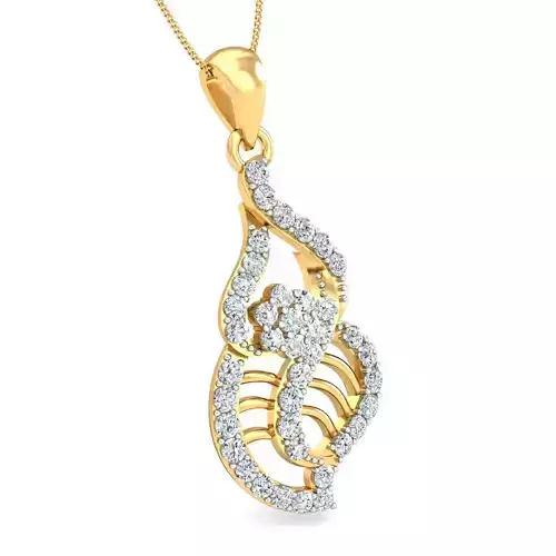 Women pendant-earrings set 3dm stl render detail 3D print model