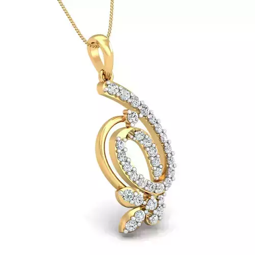 Women pendant-earrings set 3dm stl render detail 3D print model