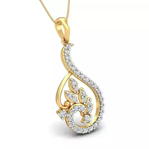 Women pendant-earrings set 3dm stl render detail 3D print model