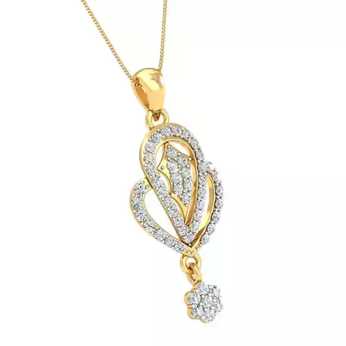 Women pendant-earrings set 3dm stl render detail 3D print model