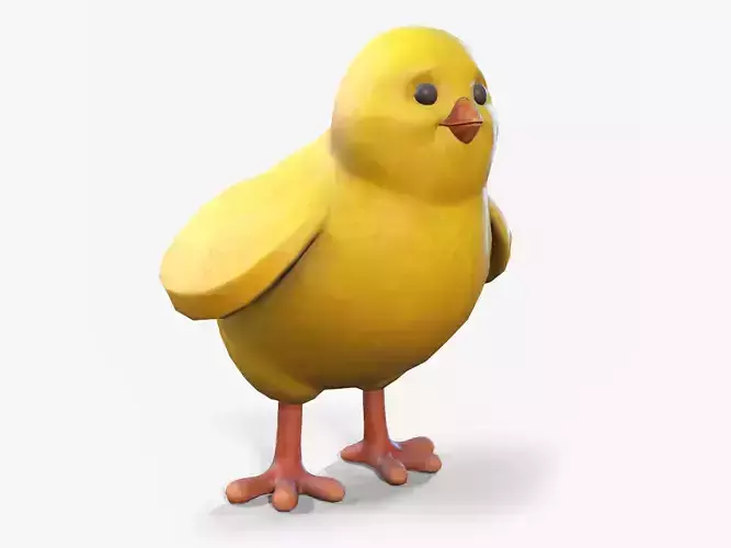 Chicken Toy Low-poly 3D model