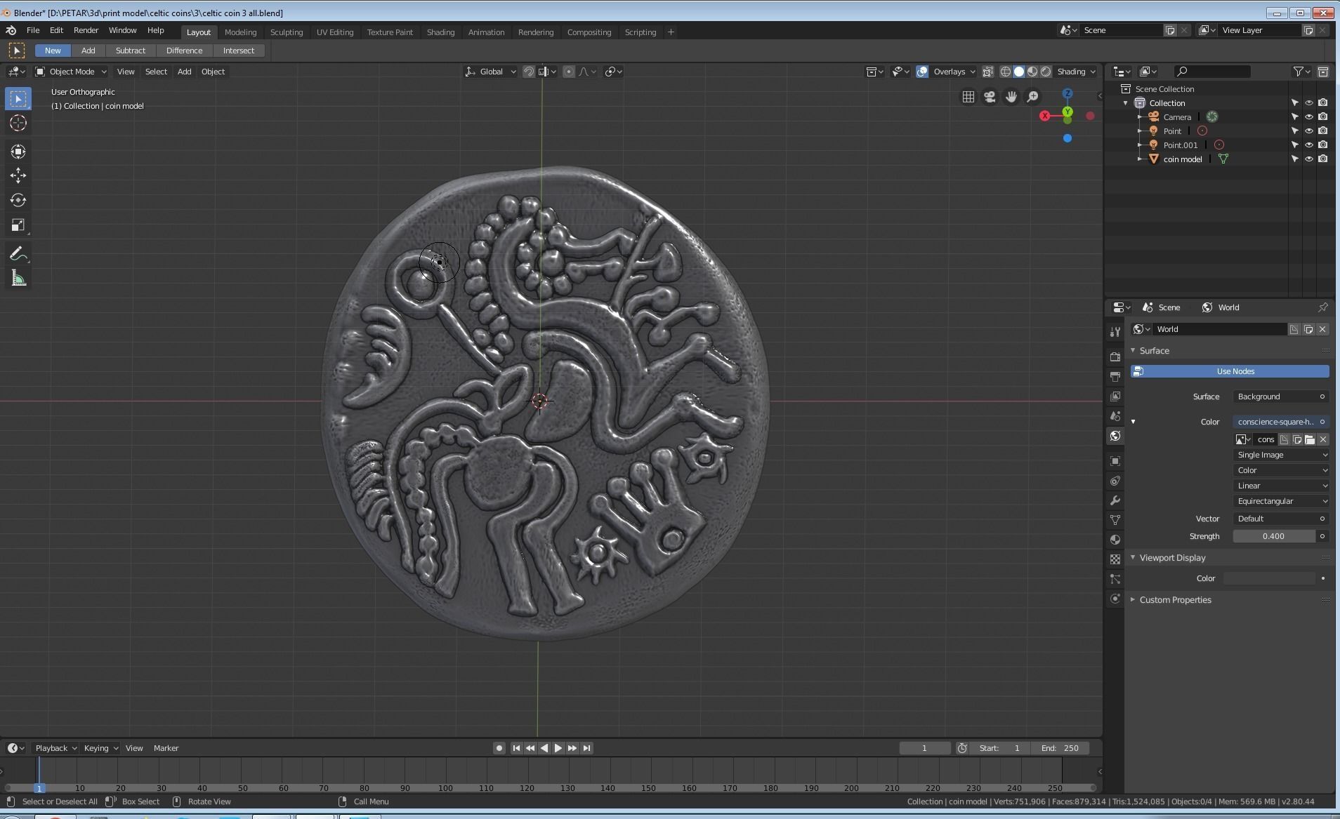 celtic coin 3 3D print model_10