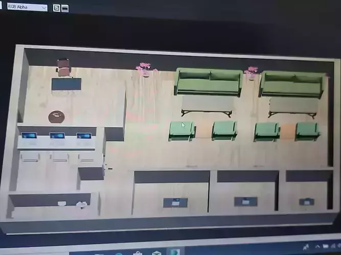 office plan with interior