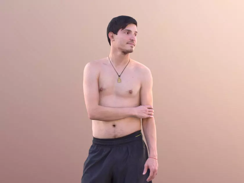 Andy 10099 - Standing Beach Guy Low-poly 3D model_0