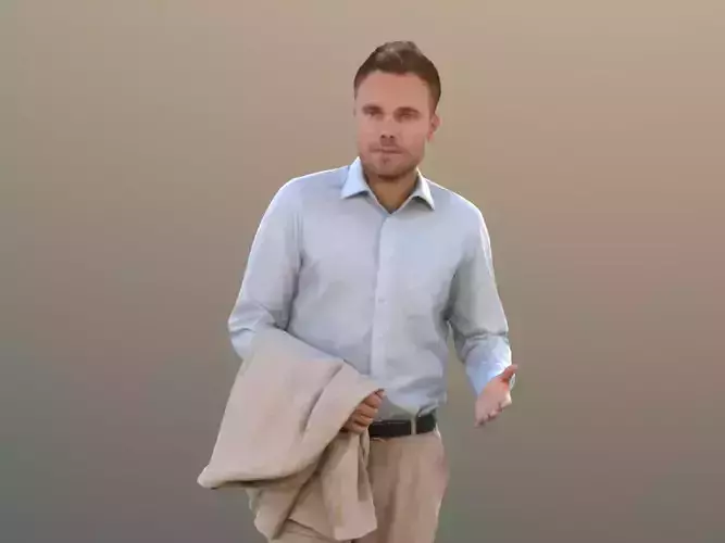 Simon 10082 - Standing Business Man Low-poly 3D model