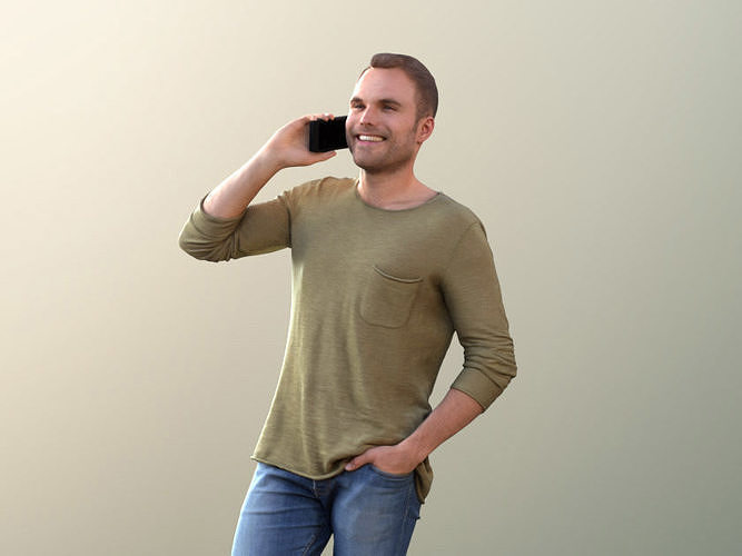 Simon 10079 - Talking Casual Man Low-poly 3D model