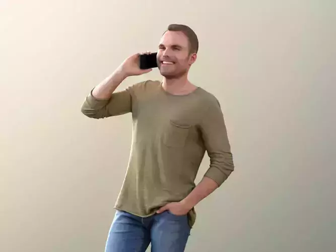 Simon 10079 - Talking Casual Man Low-poly 3D model