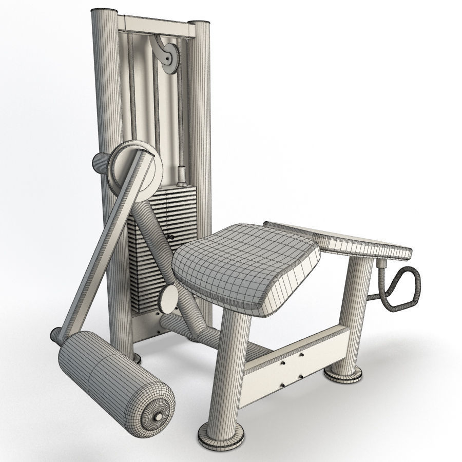 Gym Horizontal Legs Press  3D model_1