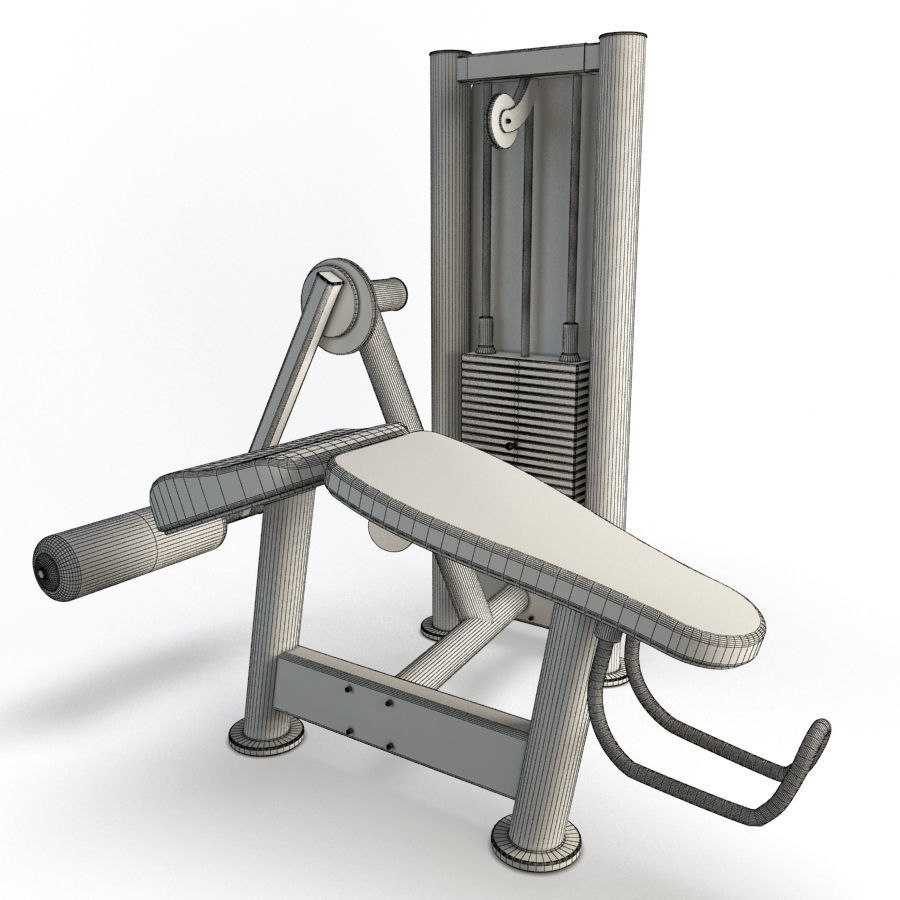 Gym Horizontal Legs Press  3D model_3