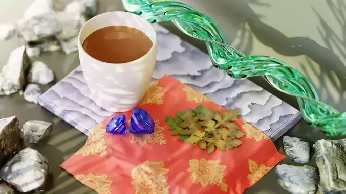 Various mode morning still life  3D model