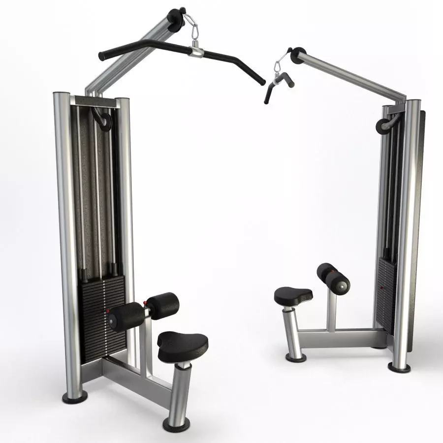Gym Lat Pull Down 3D model_0