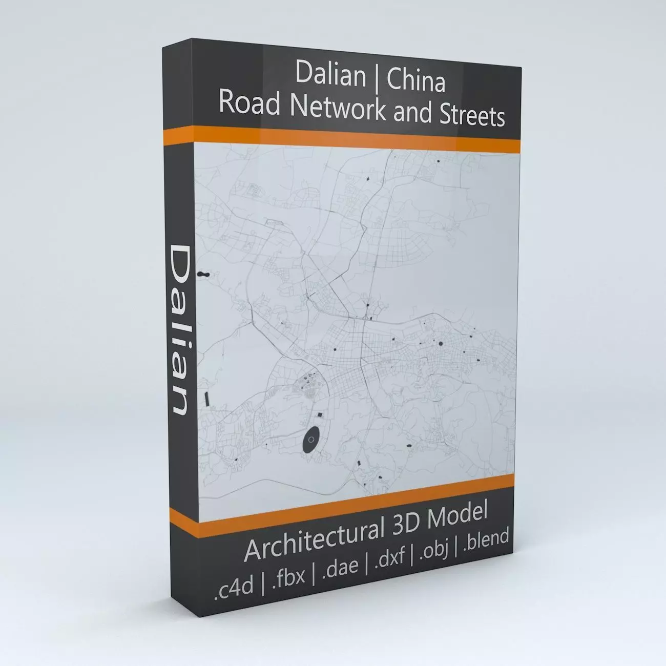 Dalian Road Network and Streets 3D model_0