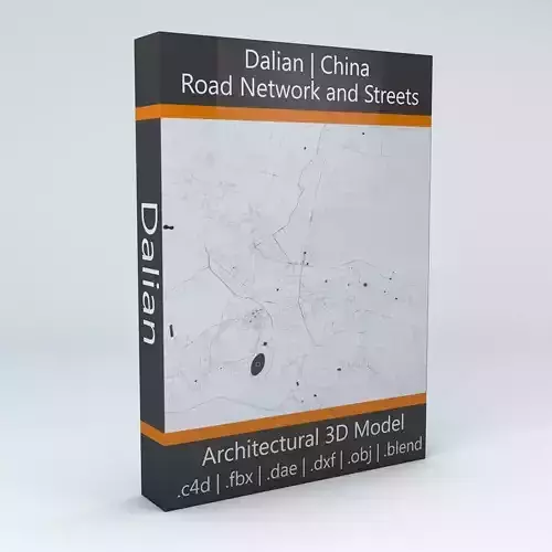 Dalian Road Network and Streets 3D model
