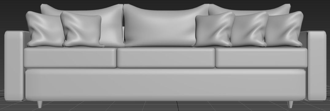 Luxury soft Couch  3D model_3
