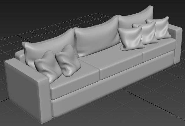 Luxury soft Couch  3D model_2