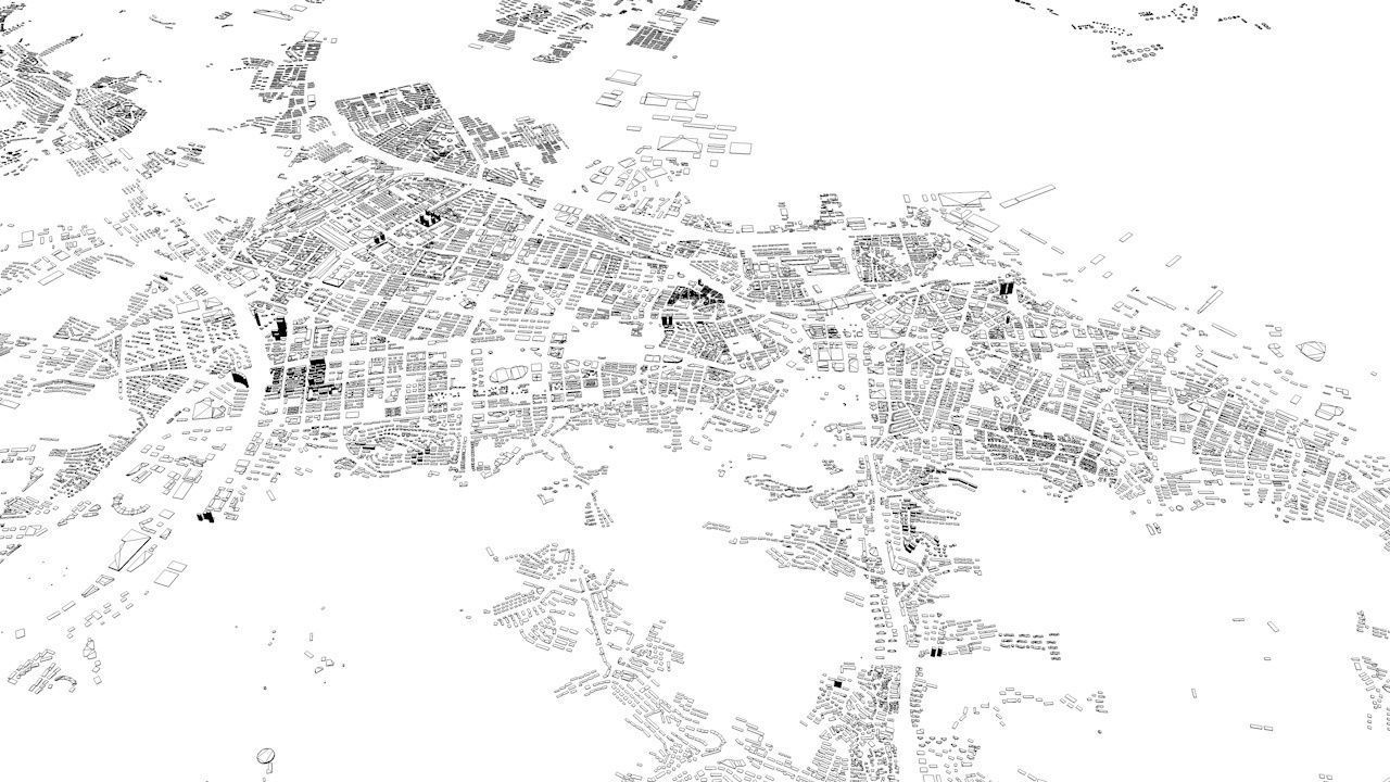 Dalian Streets and Buildings 3D model_10