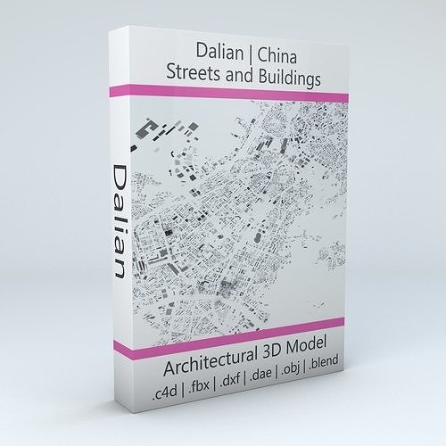 Dalian Streets and Buildings 3D model