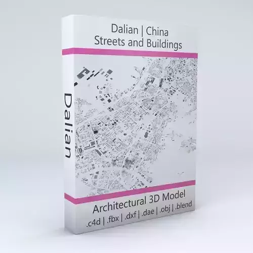 Dalian Streets and Buildings 3D model