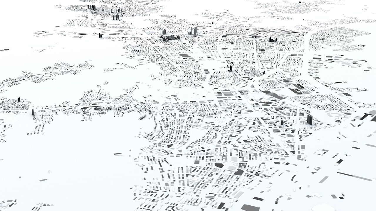 Dalian Streets and Buildings 3D model_5