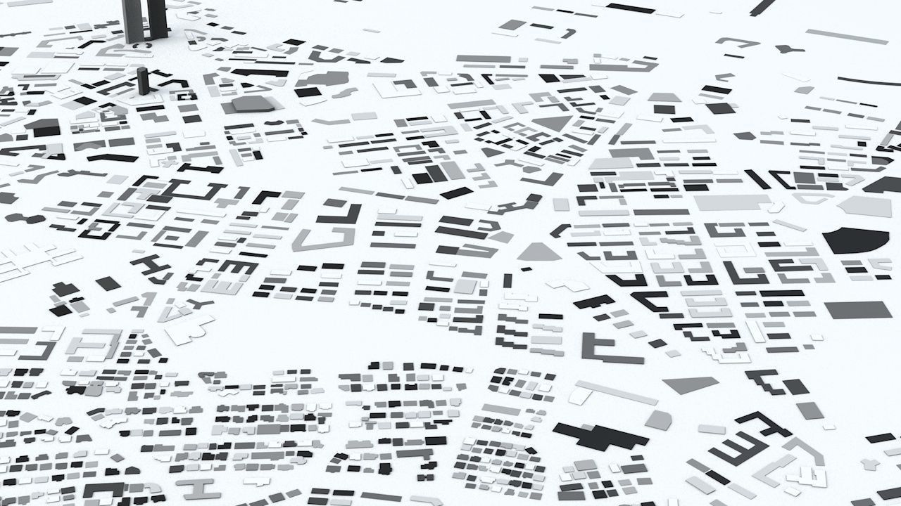 Dalian Streets and Buildings 3D model_6