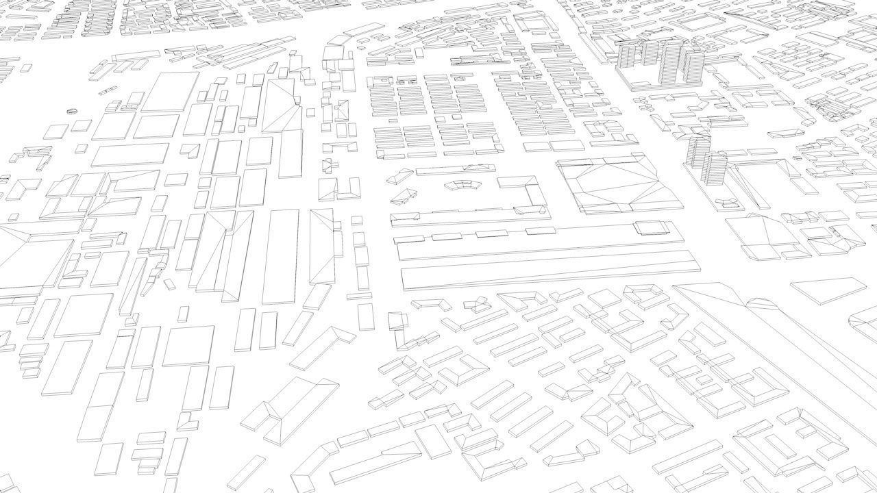 Dalian Streets and Buildings 3D model_11