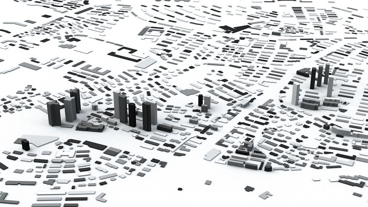 Dalian Streets and Buildings 3D model_2